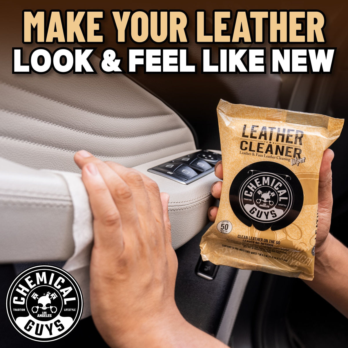 Chemical Guys Leather Cleaner Wipes