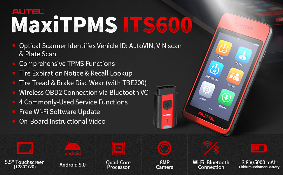 Autel MaxiTPMS ITS600E TPMS Diagnostic and Service Tablet