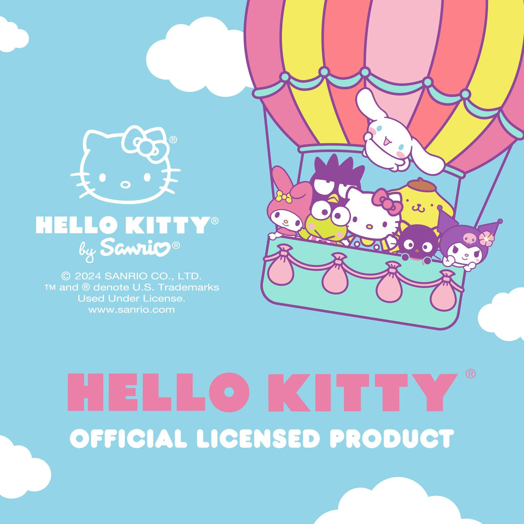 Hello Kitty Steering Wheel Cover, Official Sanrio Car Steering Wheel Cover with Universal Size 14.5 - 15.5, Cute White Steering Wheel Cover for Women, Hello Kitty Car Accessories (Hello Kitty Look at Me)