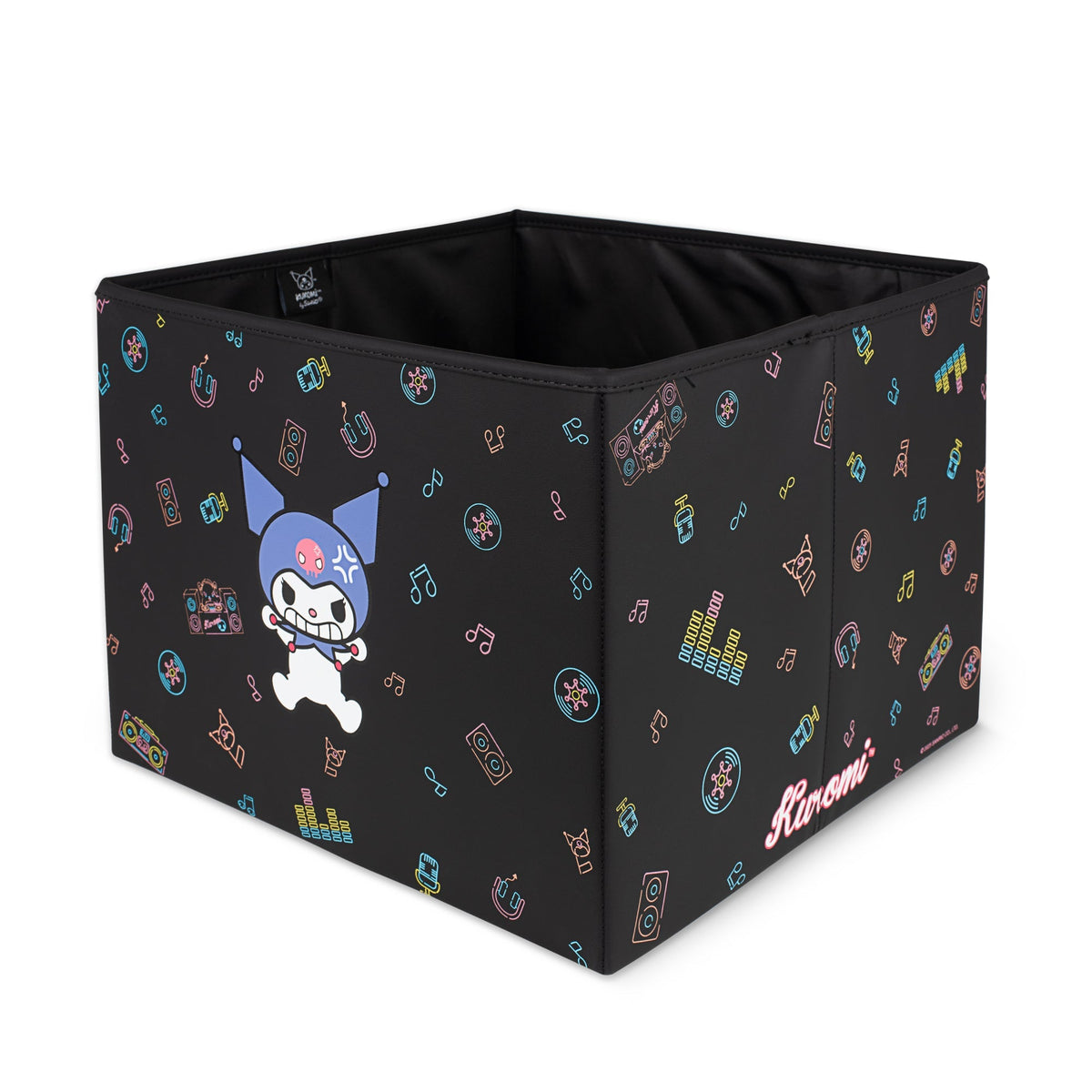 Sanrio Kuromi Car Trunk Organizer and Storage Bin - Collapsible Compartment, Heavy Duty, Fold Up for Easy Storage, Automotive Seat Cargo for Groceries Tools - 12.5L x 12.5W x 9H