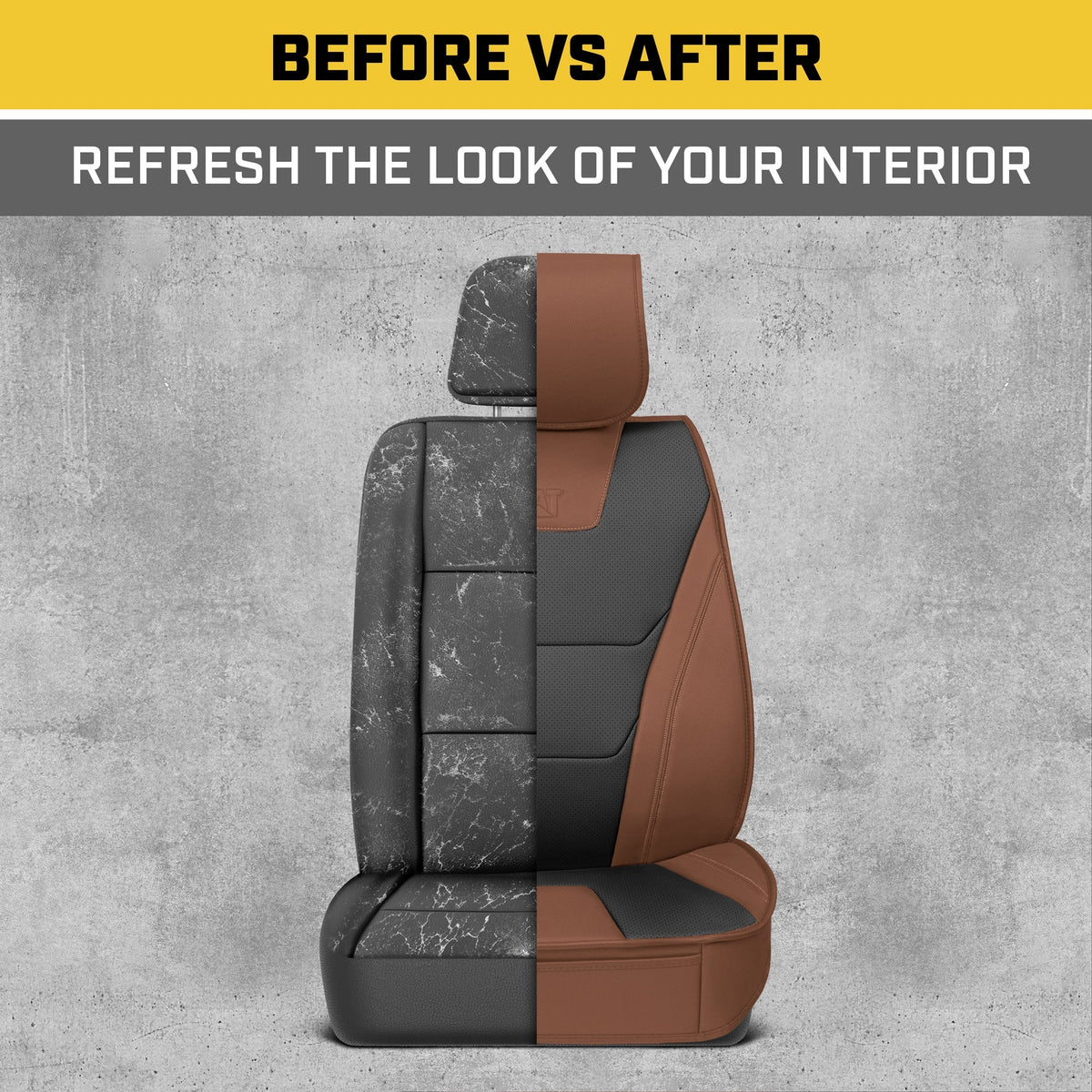 CAT 2-Pack EDGE Deluxe Front Seat Covers - Brown