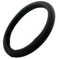 BDK Sporty Faux Leather Soft Grip Steering Wheel Cover (Fits 14.5" - 15.5") - Black