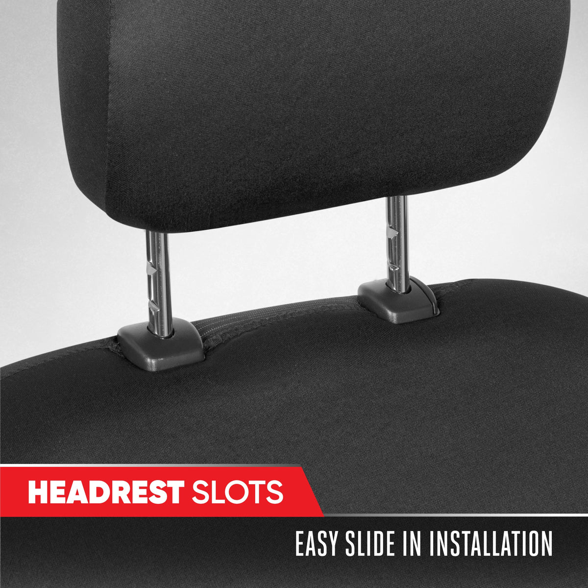 Motor Trend GrandPrix Seat Covers for Cars, 2-Pack Black & Beige Tire Tread Embossed Car Seat Covers for Front Seats, Automotive Interior Covers for Car Truck Van SUV