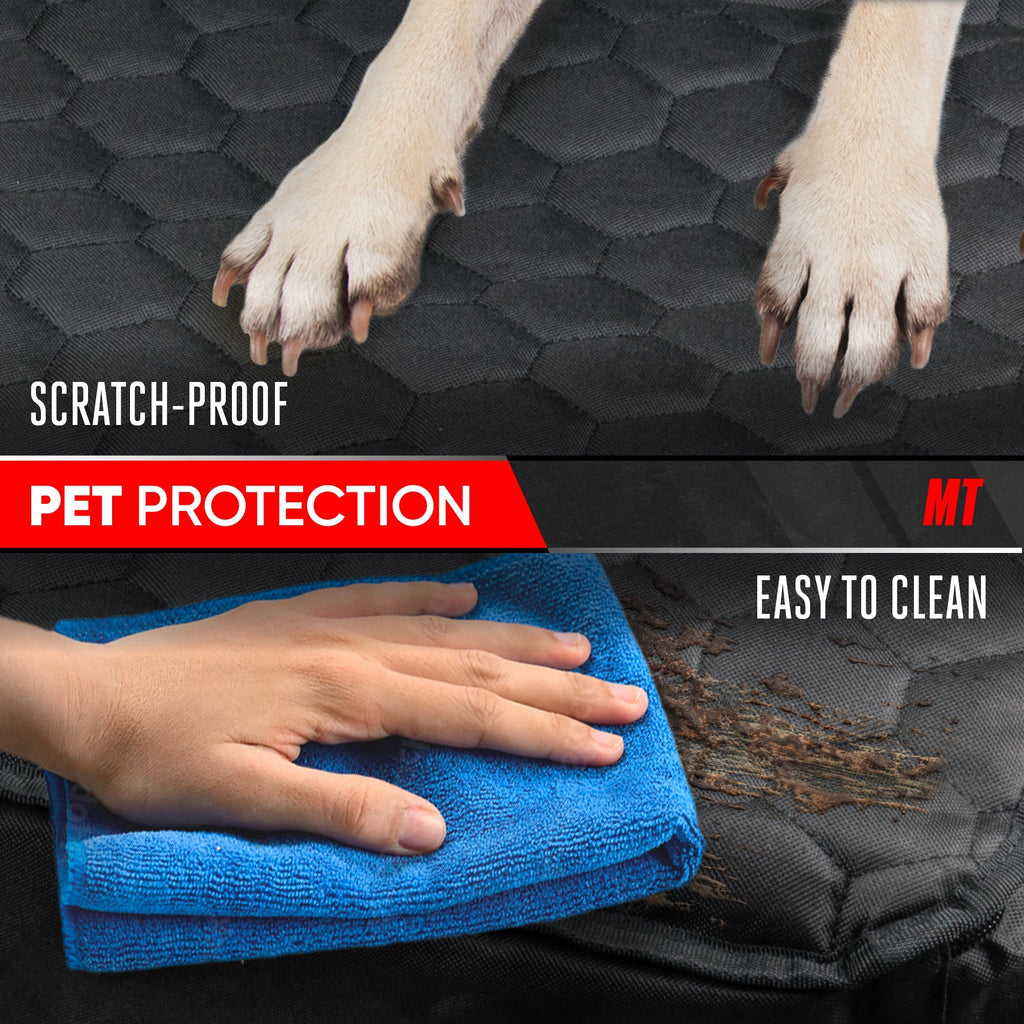 Motor Trend Dog Car Seat - 2 in 1 Waterproof Foldable Bucket Style Truck Dog Booster for Medium Size and Small Dogs – Pet Car Protector & Pet Anxiety Seat - Universal Fit for Cars, Trucks, & SUV