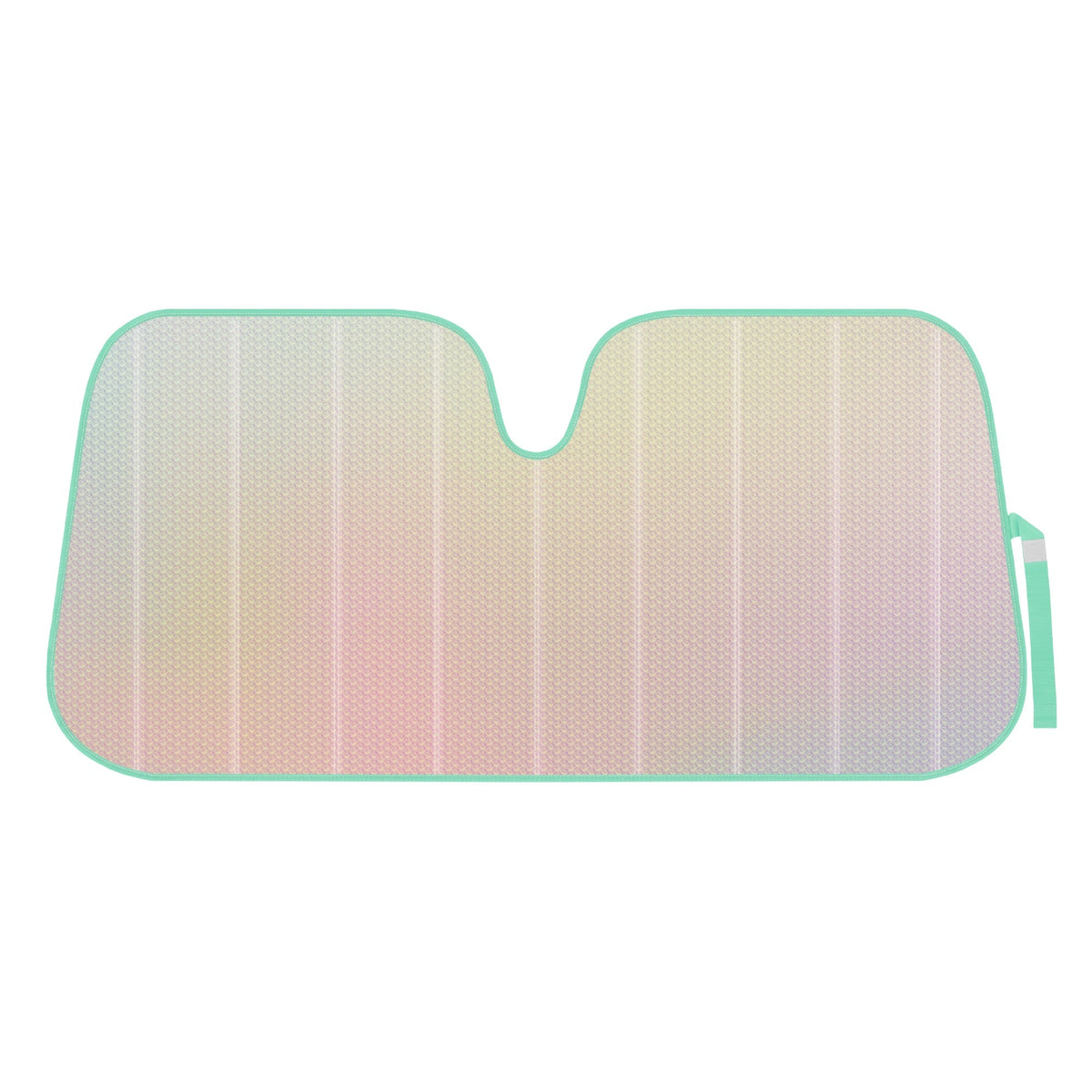BDK Iridescent Mermaid Reflective Front Windshield Sunshade (58" x 27") - White Iridescent