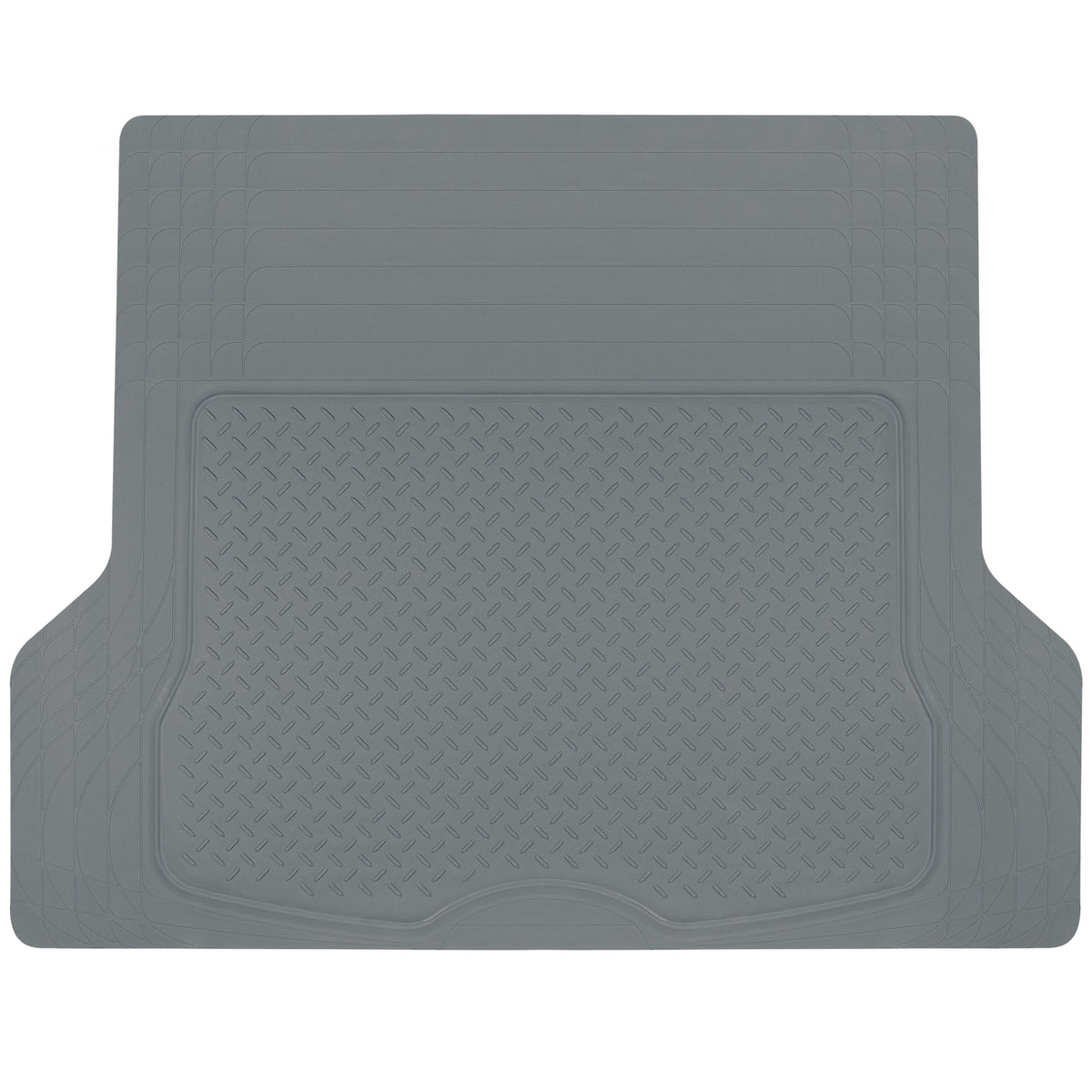 BDK Trunk/Cargo Rubber Liner - Heavy Duty, All Weather, Trim to Fit (53.8" x 43.2") - Gray