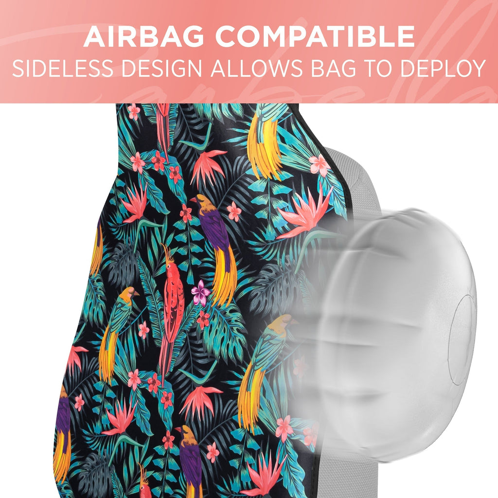 Carbella 2-Pack Tropical Birds Front Seat Covers