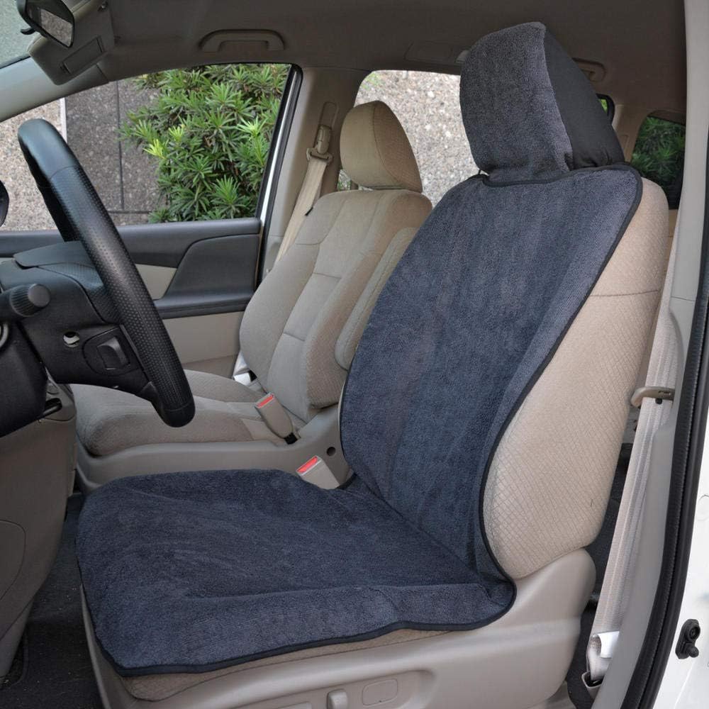 BDK UltraFit Waterpoof Car Seat Towel Cover, Black Trim - Washable Sweat Seat Protector, Ideal for Gym Swimming Surfing Running Crossfit, Fits Most Auto Truck Van and SUV (Multiple Colors)