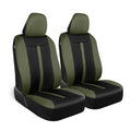 Motor Trend Green Cloth Car Seat Covers for Front Seats - Premium Automotive Bucket Seat Covers, Made for Vehicles with Removable Headrests, Interior Covers for Car Truck Van SUV
