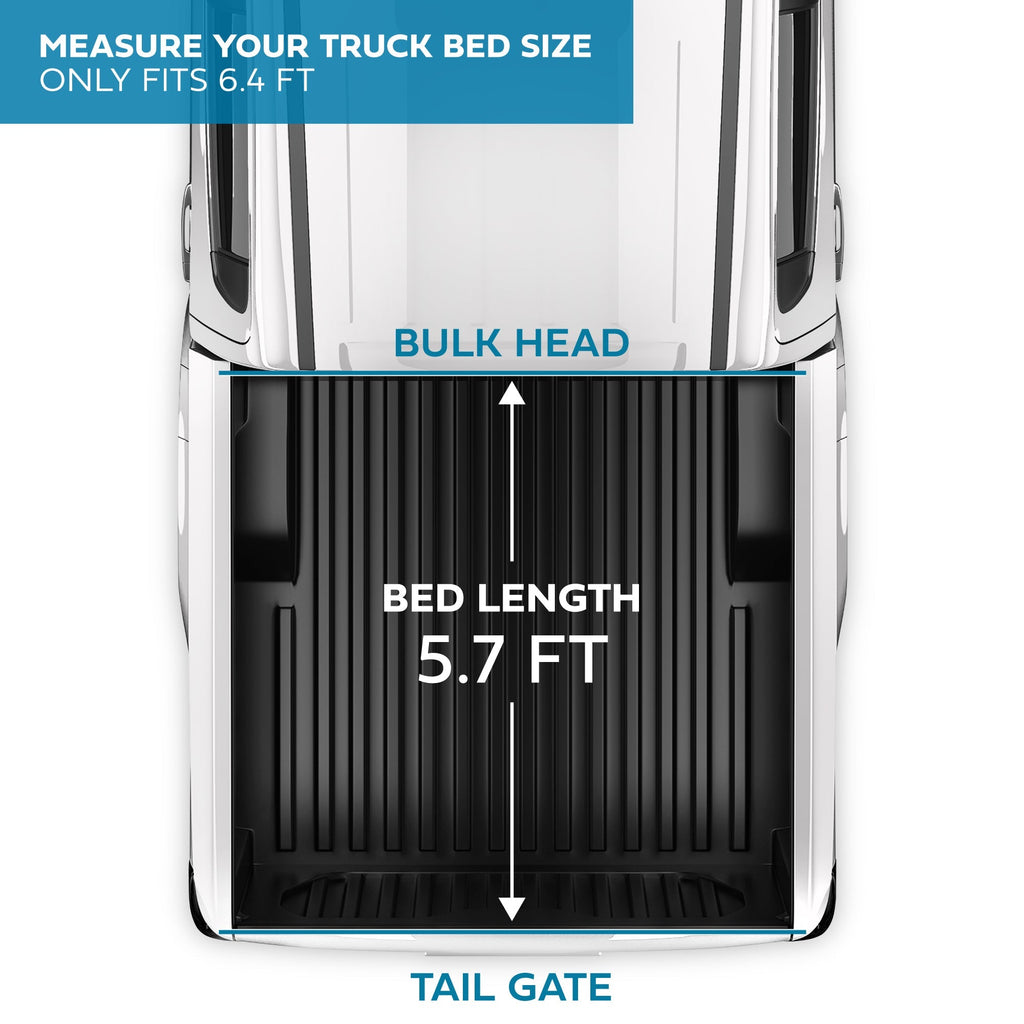 MotorBox Soft Tri-Fold Truck Tonneau Cover for Ram 1500 (2009-2024) / Ram 2500 & 3500 (2009-2024) with 5.7 ft Bed, All-Weather Folding Truck Bed Cover with Black Flag Graphic, Easy Installation for Extra Short Bed