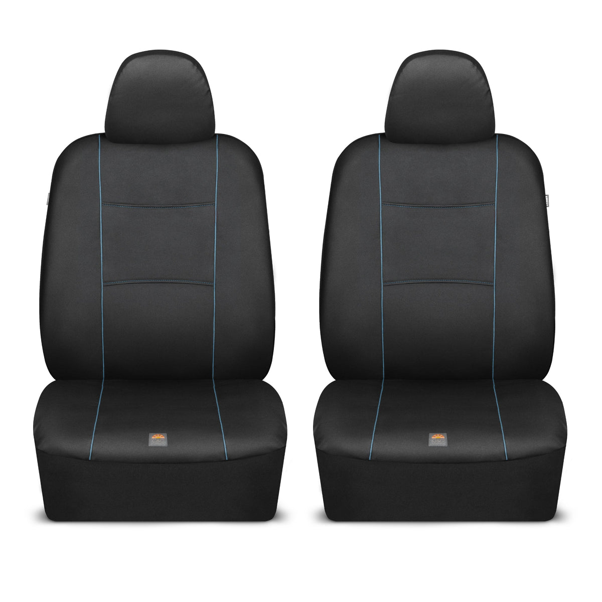 C&C Napa Leatherette 2 Front Seat Covers - Faux Leather Car Seat Protectors for Cars & Trucks - UV-Resistant, Easy to Clean, Universal Fit - Stylish Coastal Design for Summer Car Interior Upgrade
