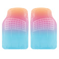 Carbella 2-Piece Automotive Floor Mats - All Weather, Trim to Fit - Rainbow Sunset - Rainbow Sunset