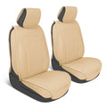 MotorBox 2-Pack DiamondLux Premium Faux Leather Front Seat Covers - Beige