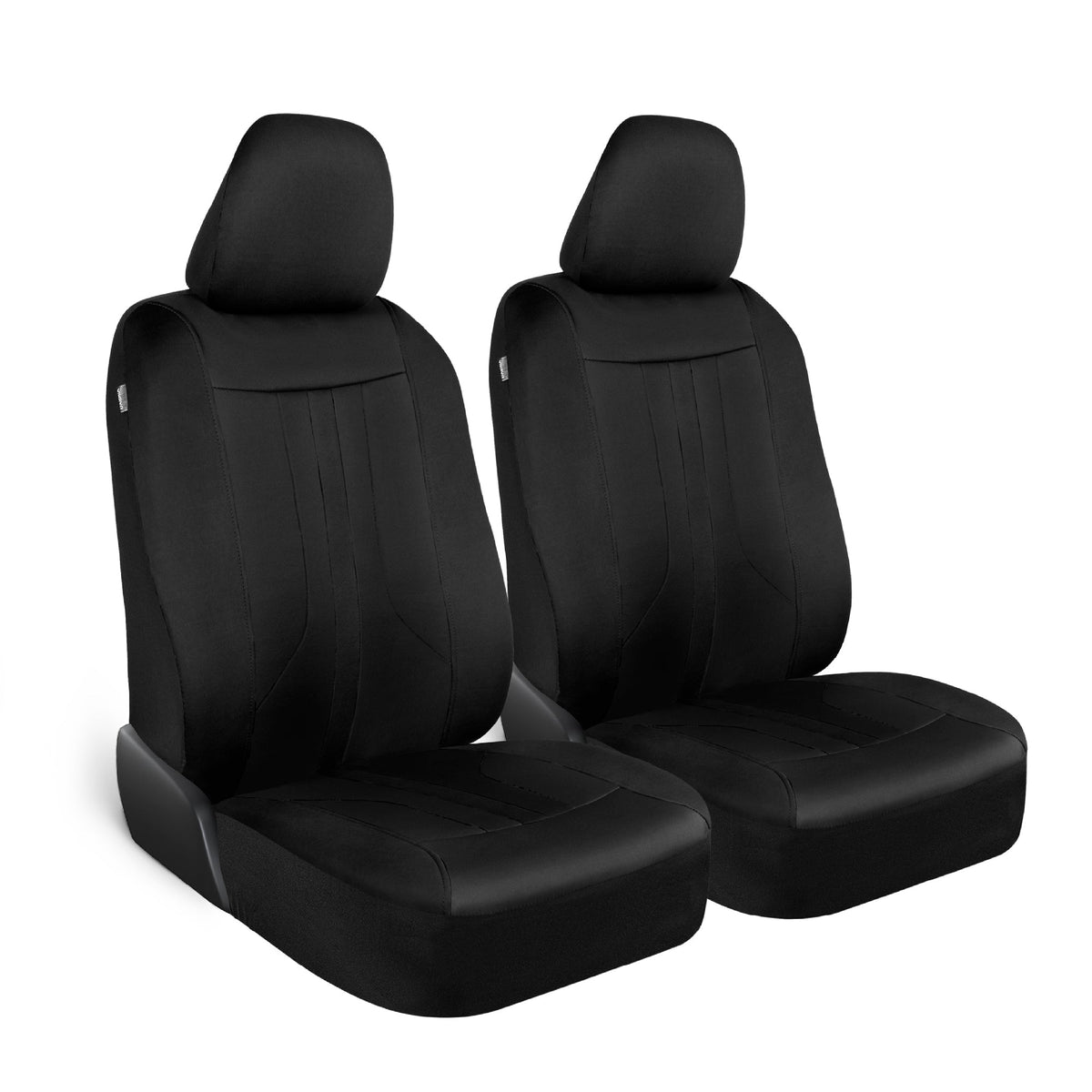 Motor Trend Black Cloth Car Seat Covers for Front Seats – Premium Automotive Bucket Seat Covers, Made for Vehicles with Removable Headrests, Interior Covers for Car Truck Van SUV