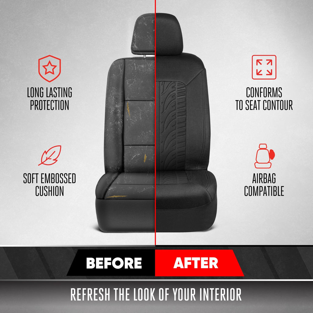 MotorTrend 2-Pack Grand Prix Tire Tread Front Seat Covers