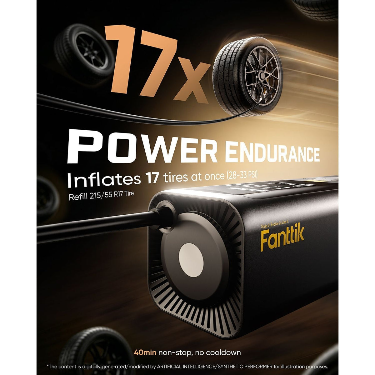 Fanttik X8 APEX 150PSI Portable Tire Inflator - image 4