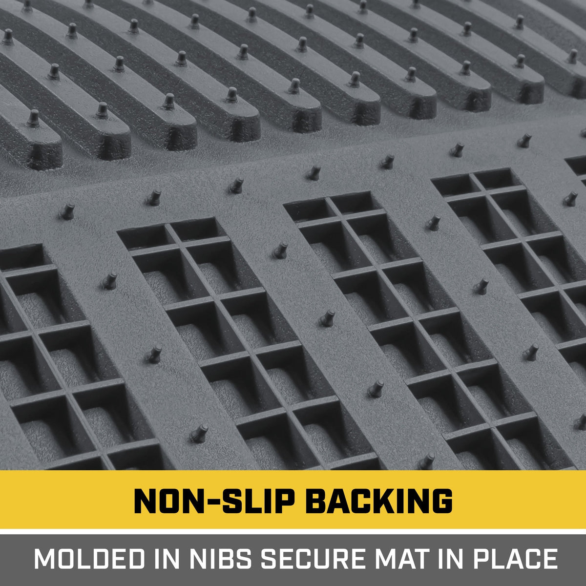 CAT 3-Piece ToughLiner Front Floor Mats and Rear Floor Mats - Heavy Duty, All Weather, Trim to Fit