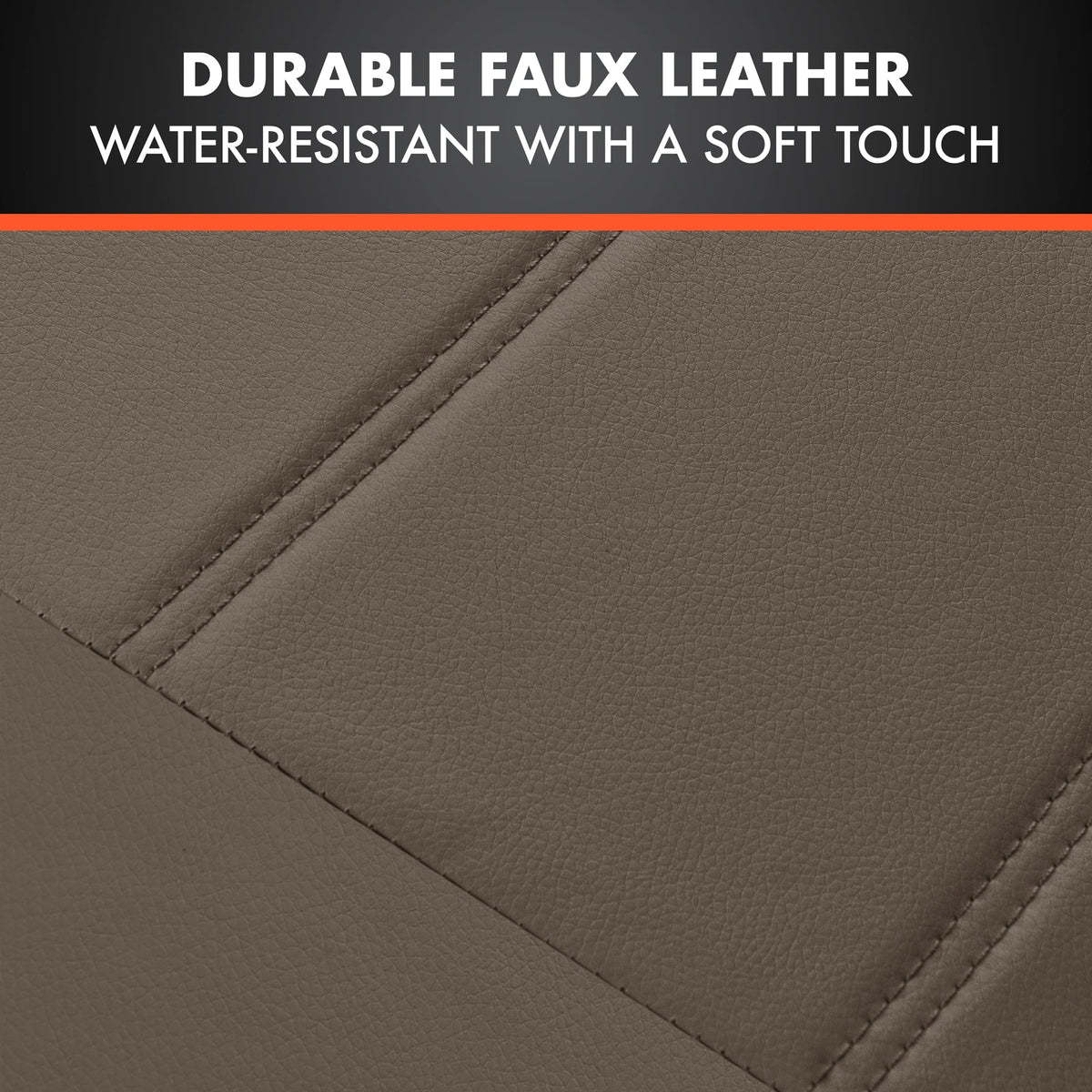 BDK 9-Piece Premium Faux Leather Front Seat Covers and Rear Seat Covers