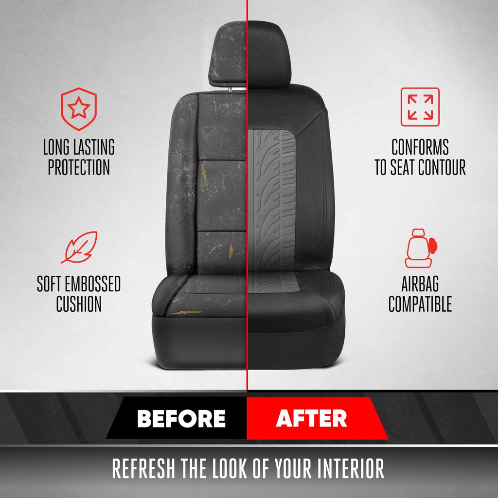 MotorTrend 2-Pack Grand Prix Tire Tread Front Seat Covers