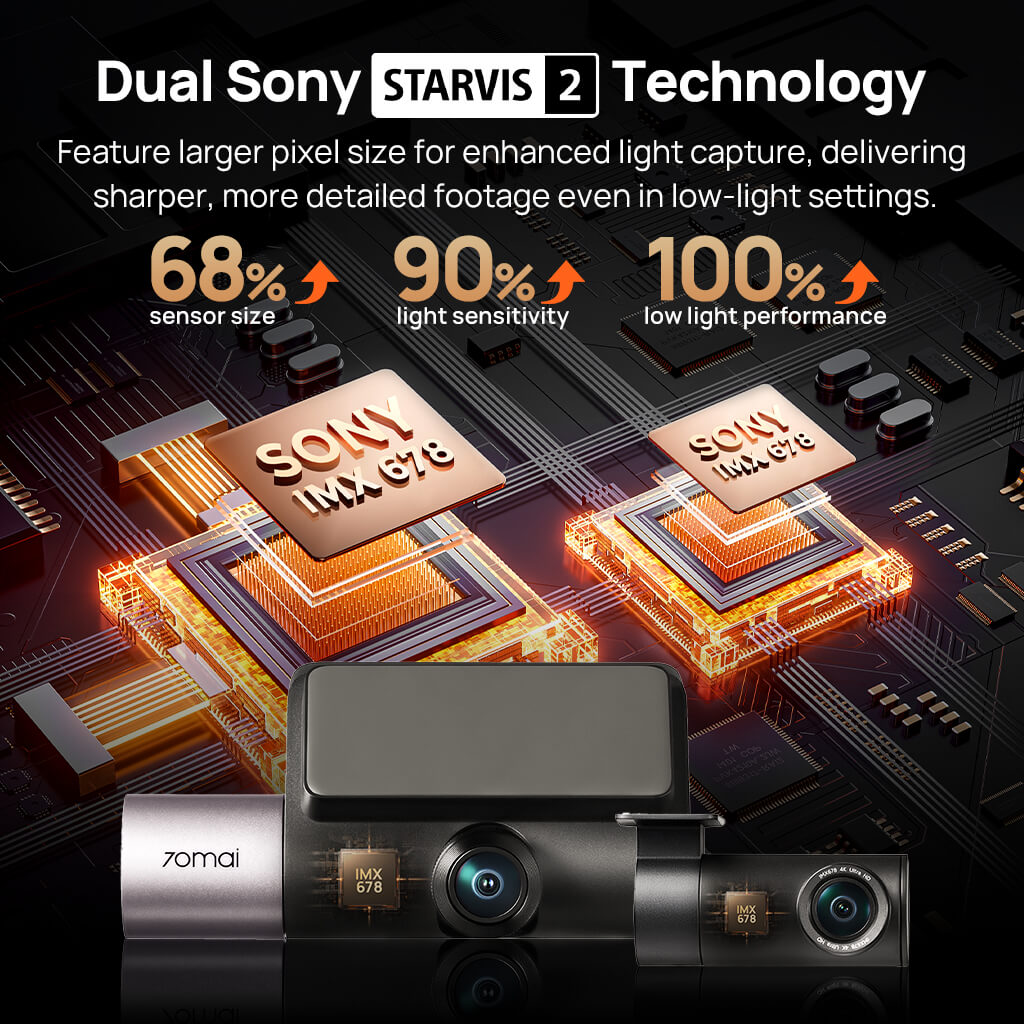 70mai Dash Cam 4K T800 3-Channel - image 4