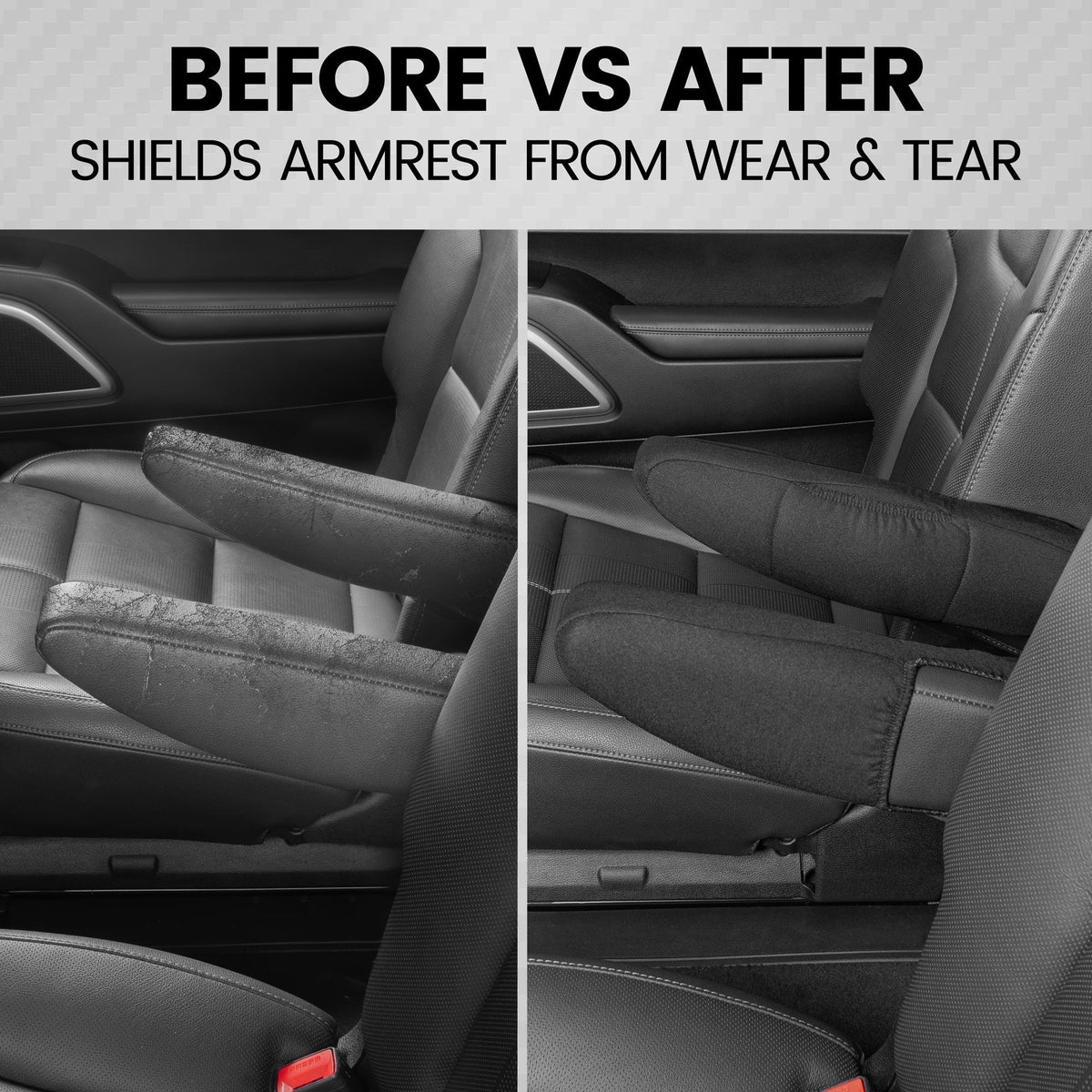 BDK 2-Pack PolyCloth Arm Rest Covers for Car Seats with Pockets