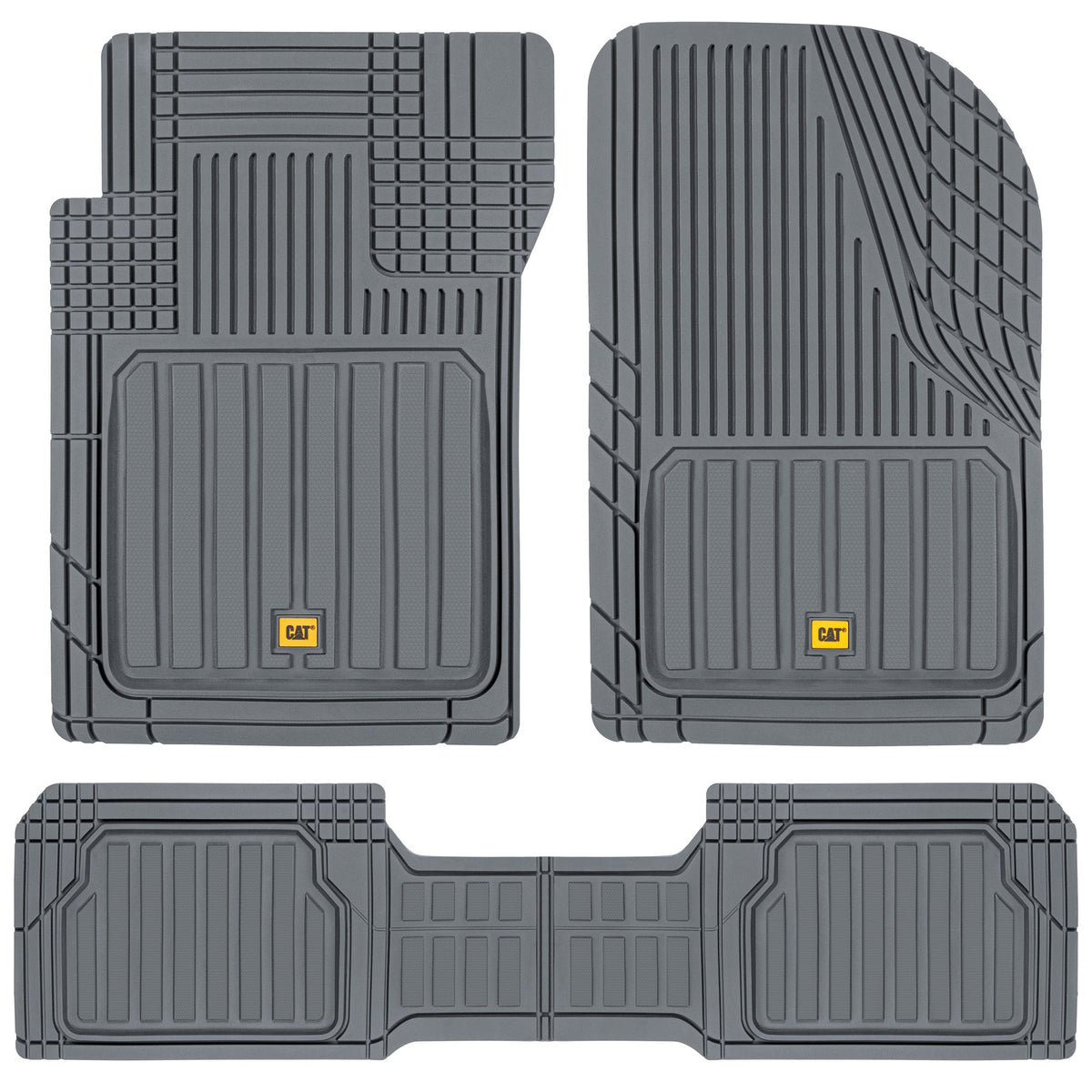 CAT 3-Piece ToughLiner Front Floor Mats and Rear Floor Mats - Heavy Duty, All Weather, Trim to Fit