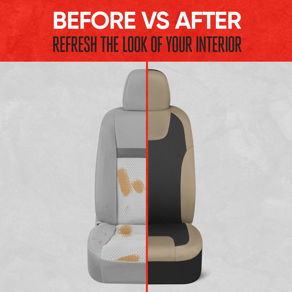 MotorTrend 2-Pack Neoprene Two-Tone Front Seat Covers