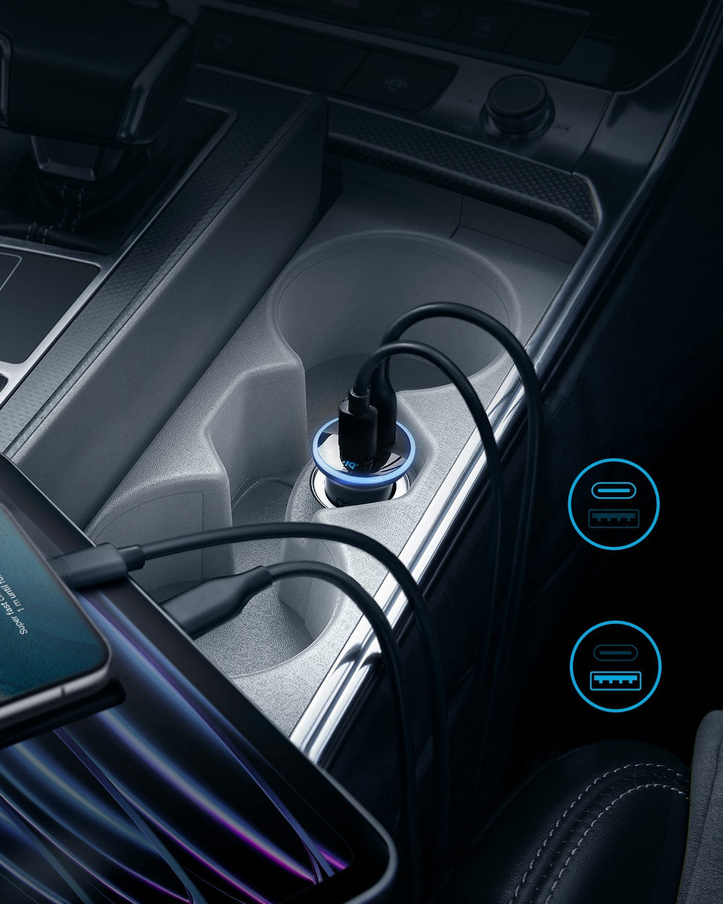 Anker 323 Car Charger 52.5W Dual-Port Fast Charger - image 3