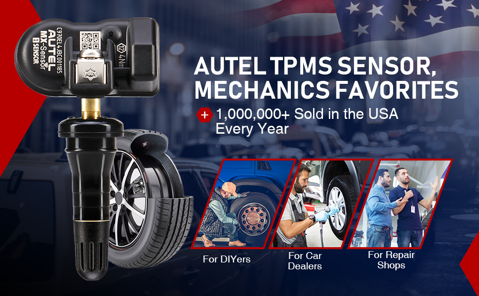 Autel 1-Sensor R Dual-Frequency Rubber Valve TPMS 4-Pack