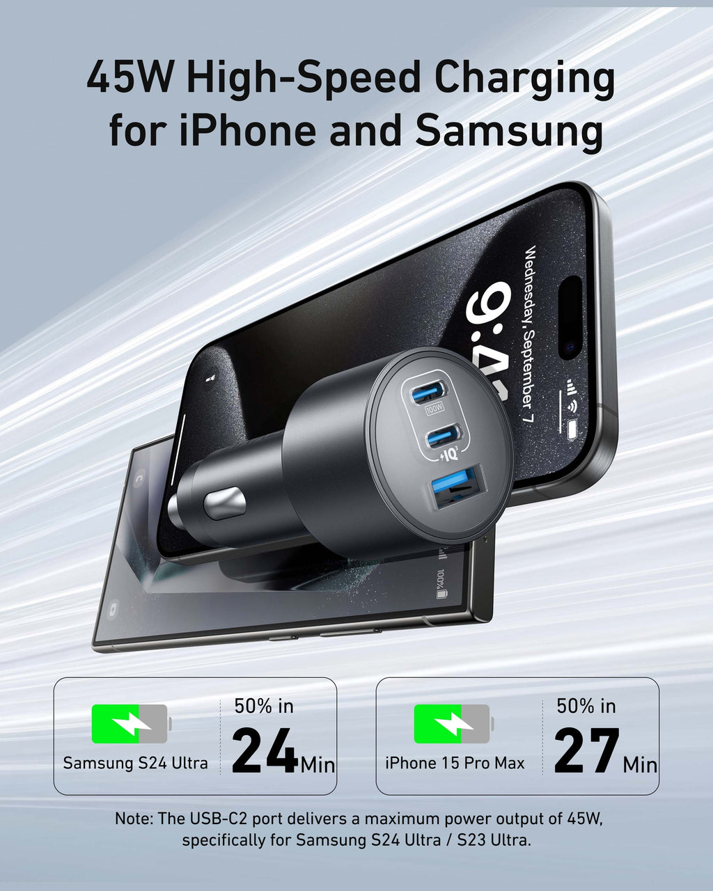 Anker Nano Car Charger 167.5W 3-Port Fast Charger - image 4