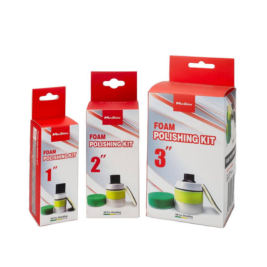 MaxShine Buffing Pads for Cars | Rotary Polishing Kit - 1in, 2in, 3in