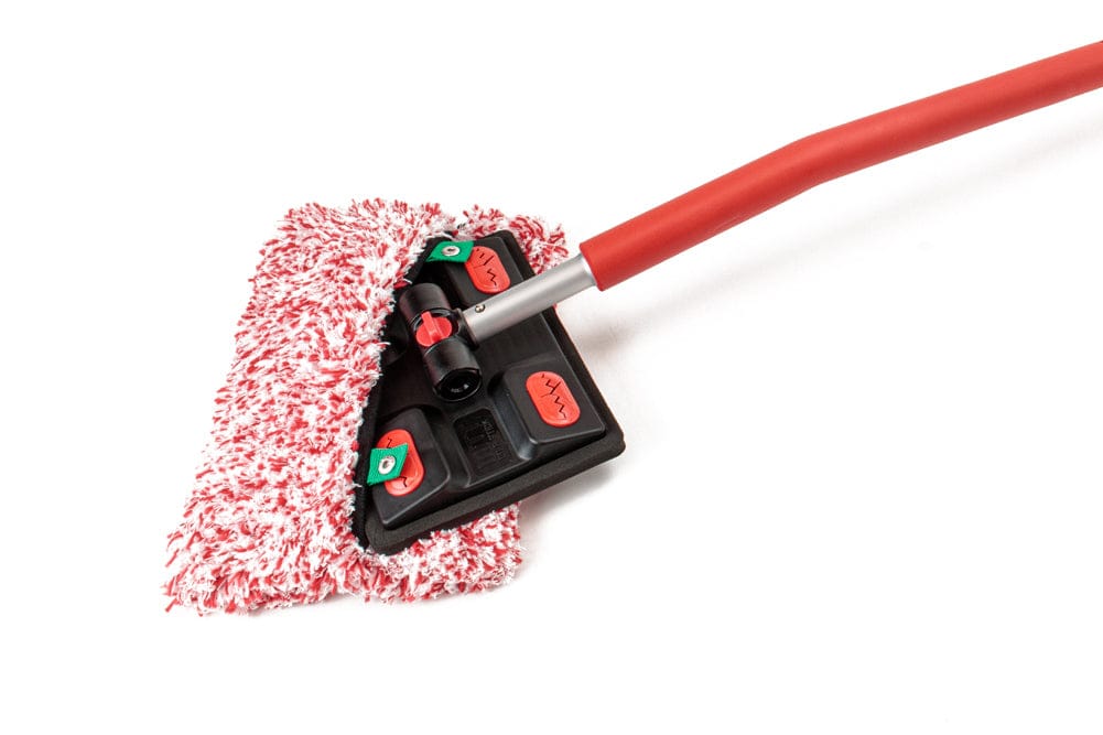 Autofiber [Mitt on a Stick PRO+] Premium Car Wash Mop, Brush, Pole, Mitt
