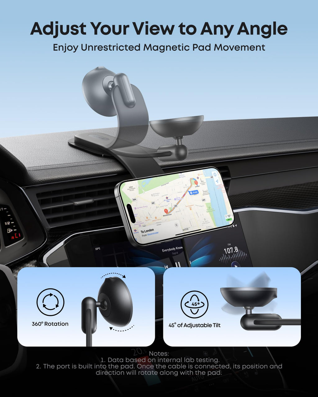 Anker Nano Qi2 15W Wireless Car Charger with Detachable Pad - image 5