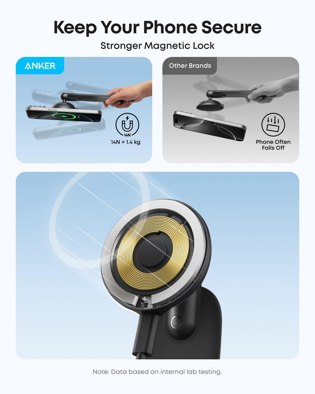Anker Nano Qi2 15W Wireless Car Charger with Detachable Pad - image 4