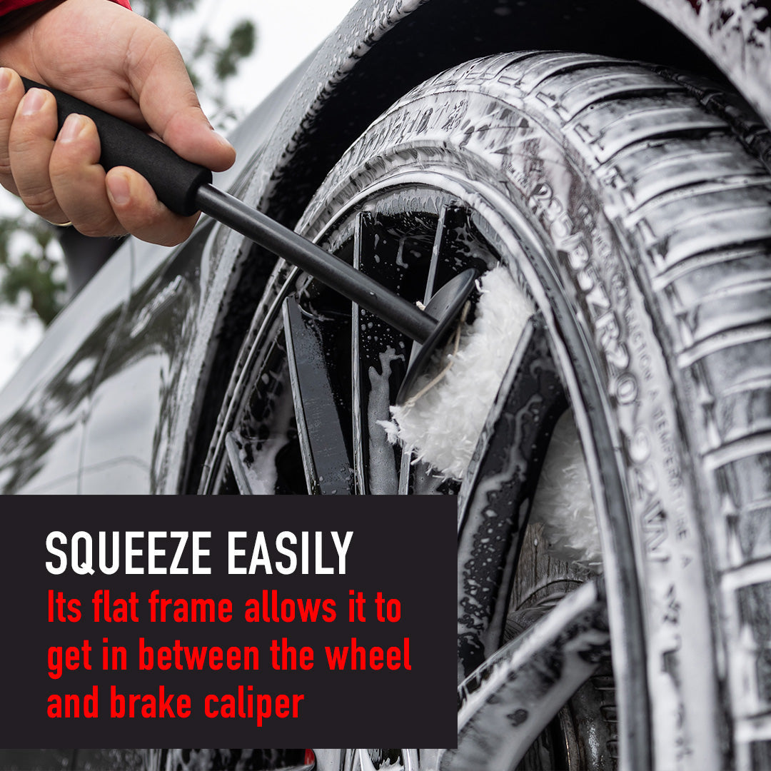 MaxShine Microfiber Soft Wheel Brush with Replaceable Cover