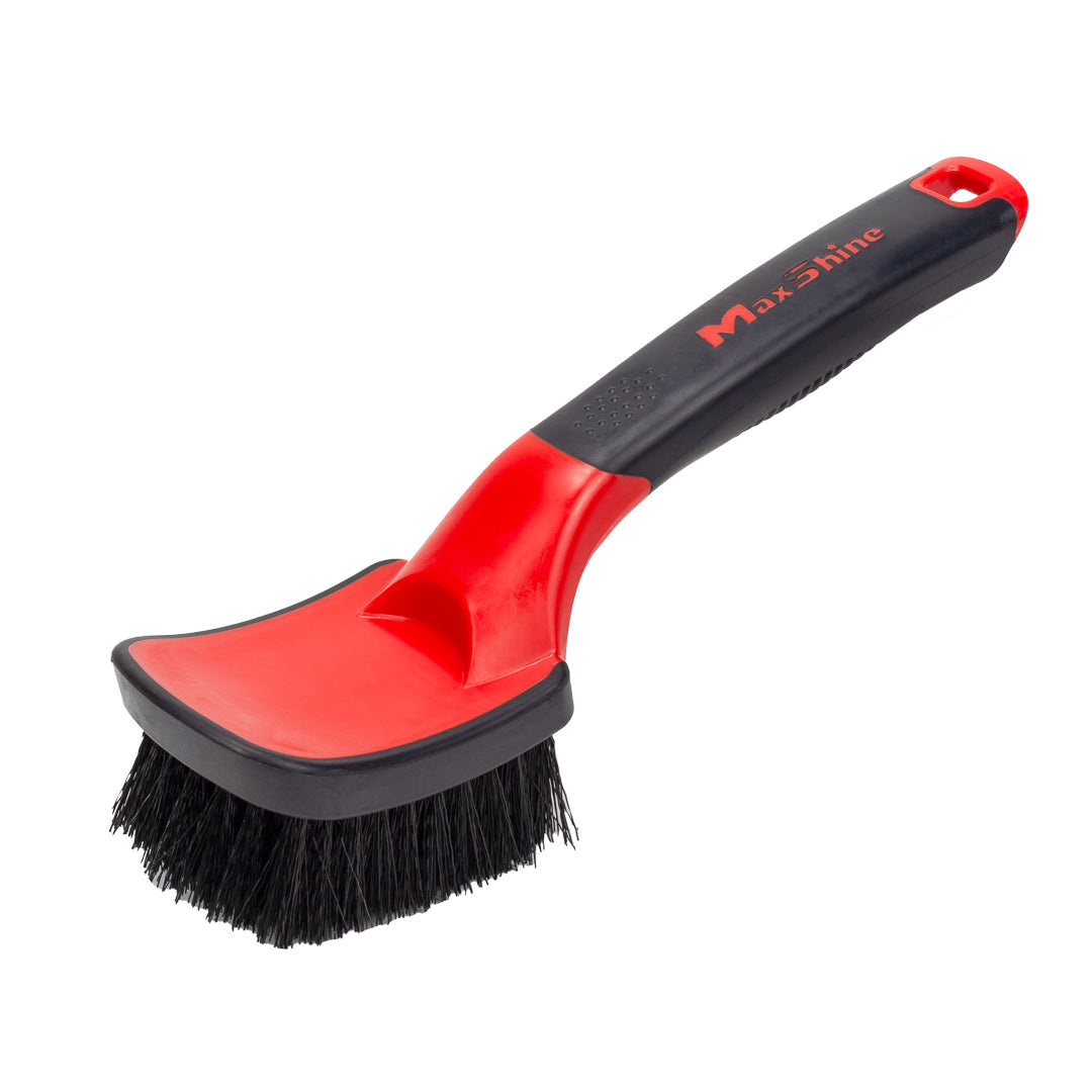 MaxShine Soft Grip Heavy Duty Tire Brush with Short Handle