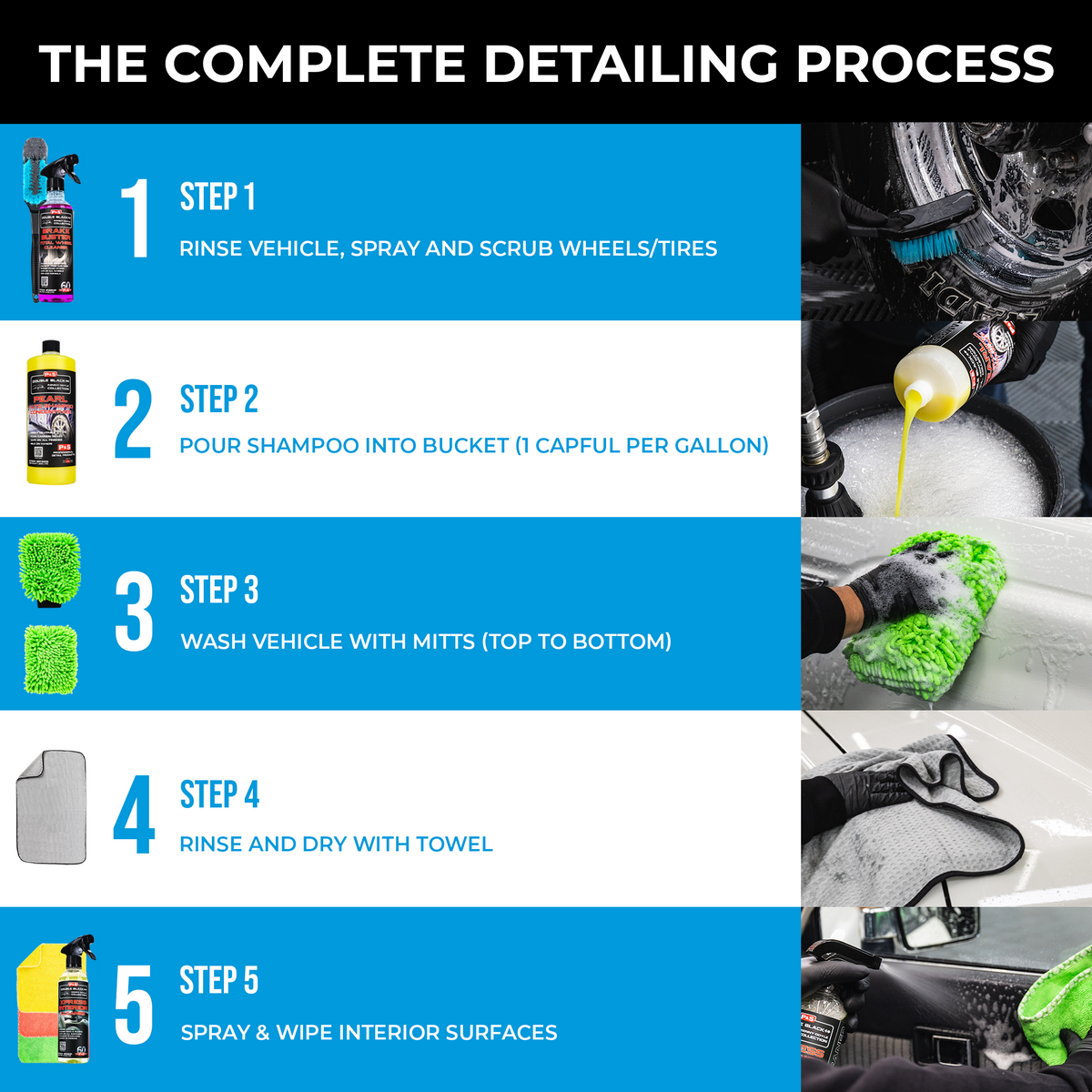 The Rag Company Complete Car Cleaning Kit
