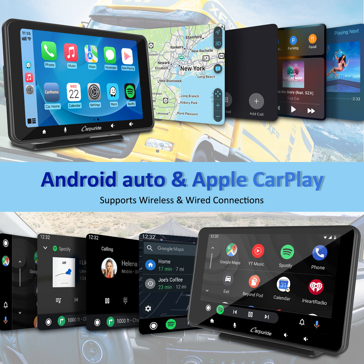 CARPURIDE W708 Pro 7in Smart Multimedia Dashboard Display - image 2