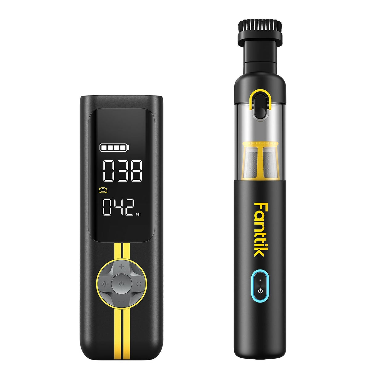 Fanttik X8 APEX EV Tire Inflator and Slim V8 APEX Car Vacuum Bundle