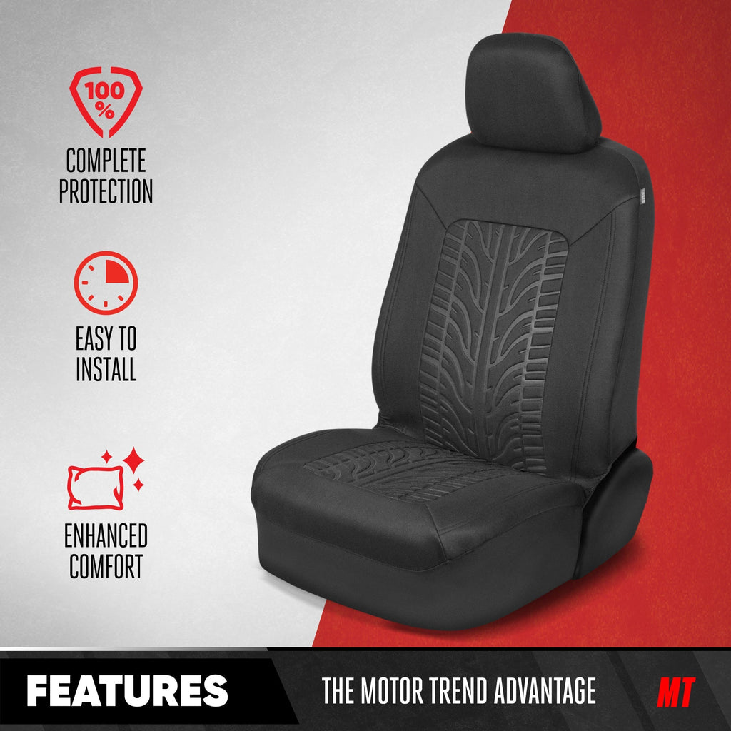 MotorTrend 2-Pack Grand Prix Tire Tread Front Seat Covers