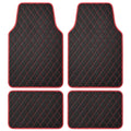Carbella 4-piece DiamondLuxe Front Floor Mats and Rear Floor Mats - Red