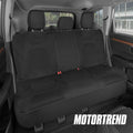 MotorTrend AquaShield Water-Proof Two-Tone Neoprene Rear Seat Covers - Black