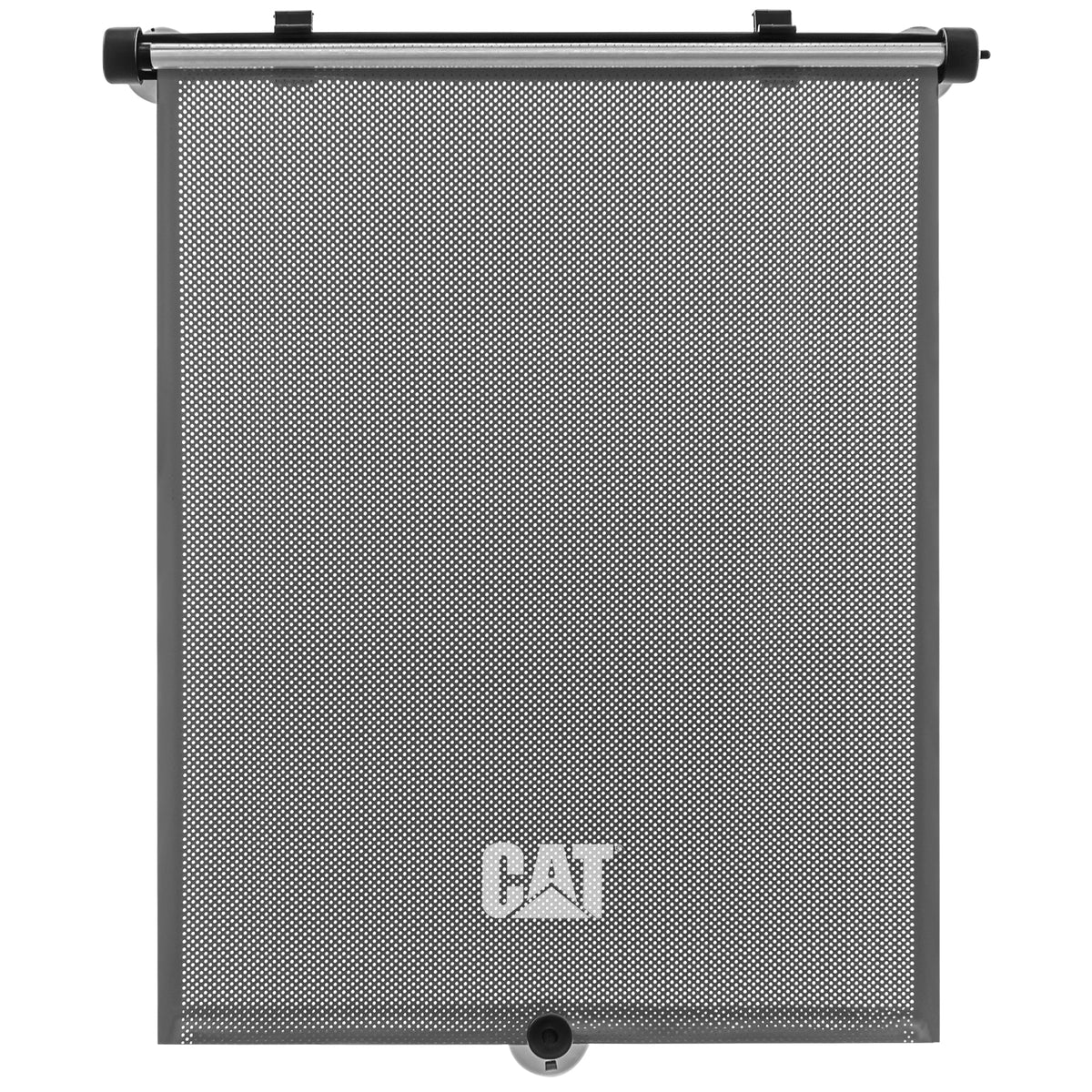 CAT 1-Pack Universal Retractable Pull-Down Roller Sunshade (14" x 19") - Single Gray