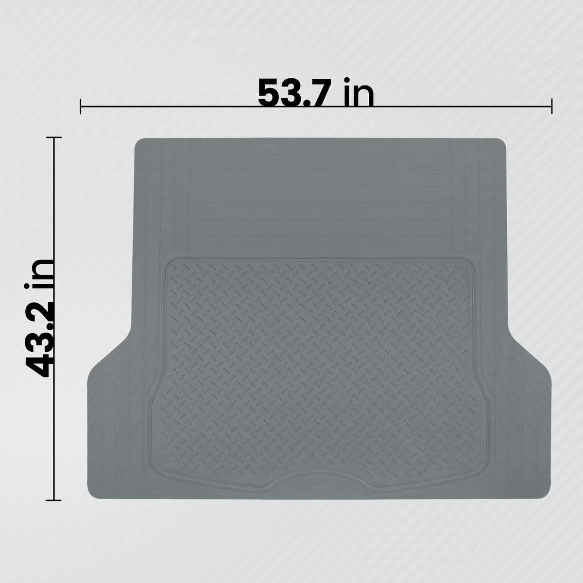 BDK Trunk/Cargo Rubber Liner - Heavy Duty, All Weather, Trim to Fit (53.8" x 43.2")