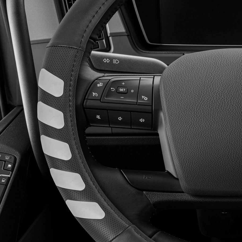 CAT UltraSport Faux Leather Steering Wheel Cover for RVs, Semi-Trucks, Trucks, and Big Rigs XL (Fits 17.5" - 18")