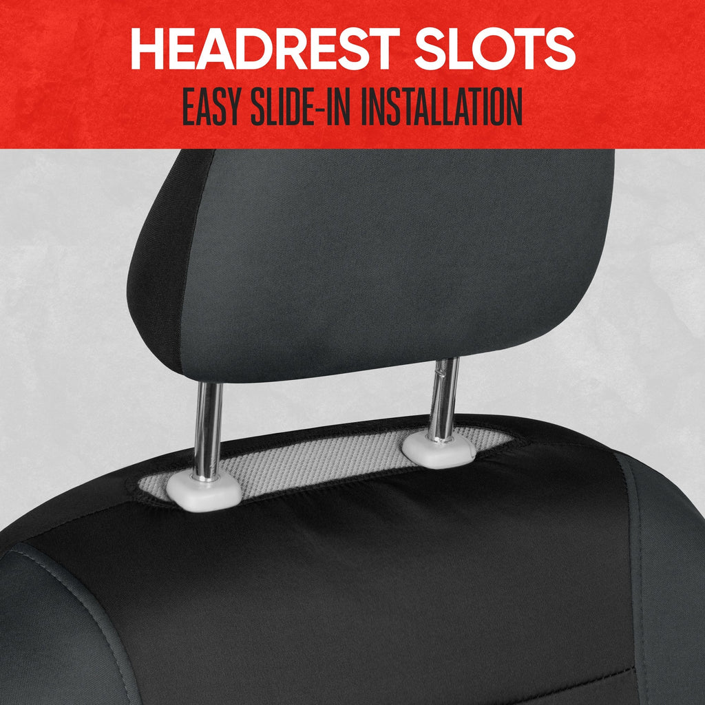 MotorTrend 2-Pack Premium Cloth Fabric Front Seat Covers