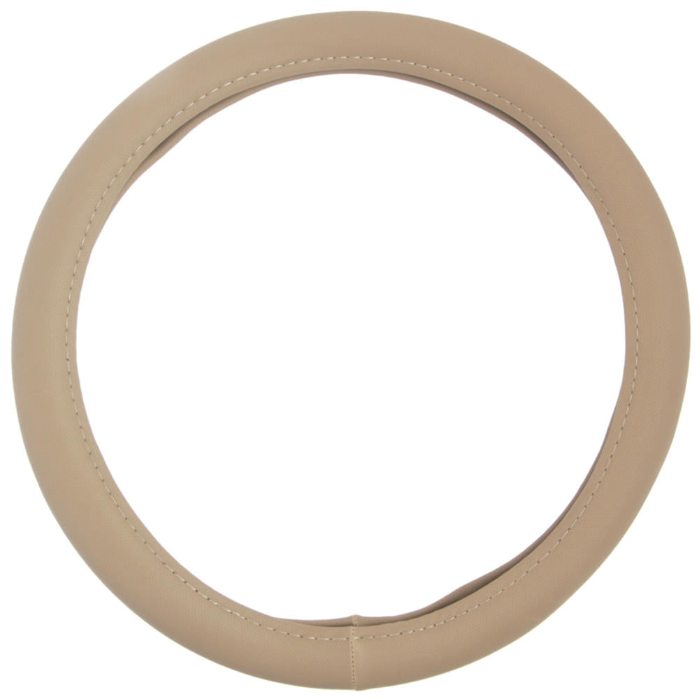 BDK Sporty Faux Leather Soft Grip Steering Wheel Cover (Fits 14.5" - 15.5")