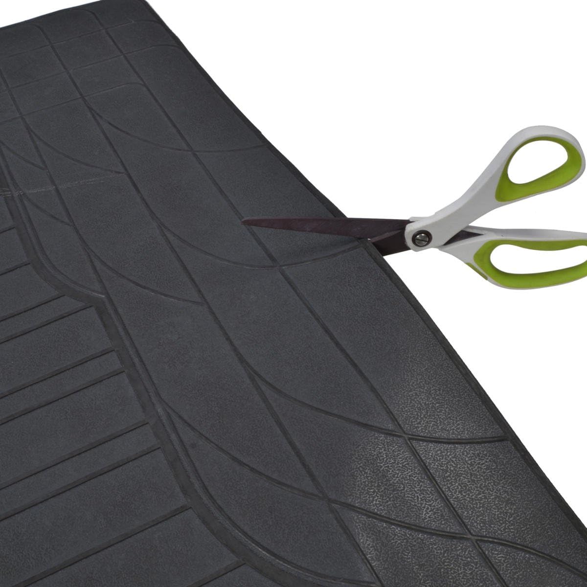 Motor Trend Heavy Duty Utility Cargo Liner Floor Mats for Car Truck SUV, Universal Trimmable to Fit, Foldable, Cargo & Trunk All Weather Protection (Multiple Colors)