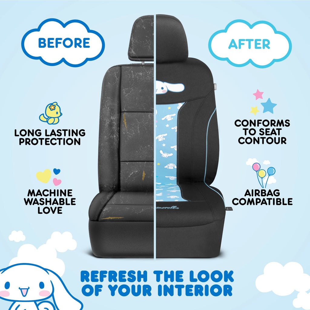 Carbella Official Cinnamoroll 2-Pack Front Seat Covers