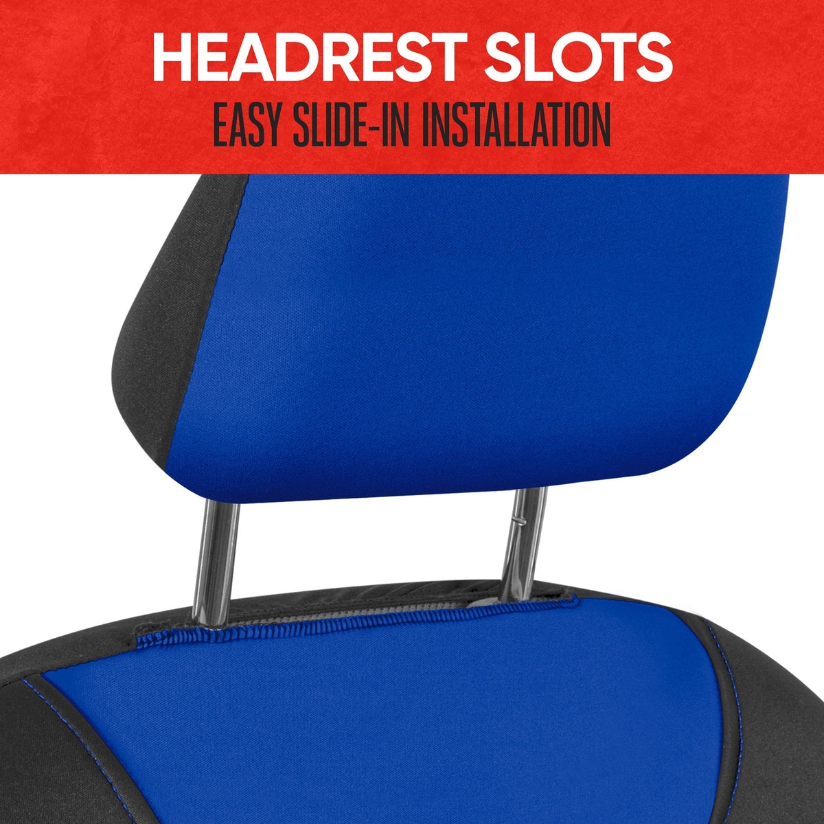MotorTrend 2-Pack AquaShield Water-Proof Two-Tone Neoprene Front Seat Covers